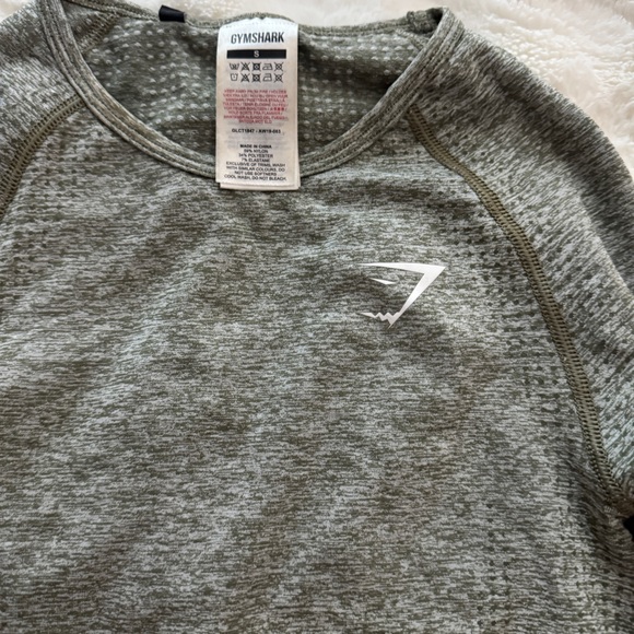 Gymshark Green Cropped Long Sleeve Top - Picture 2 of 4